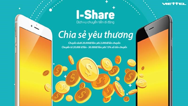 Bắn tiền điện thoại Viettel bằng dịch vụ I-Share