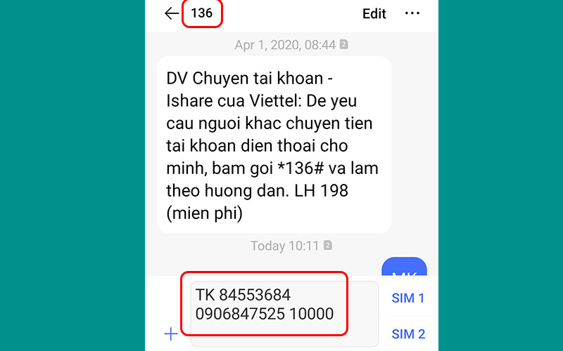 Dịch vụ I-share qua tin nhắn