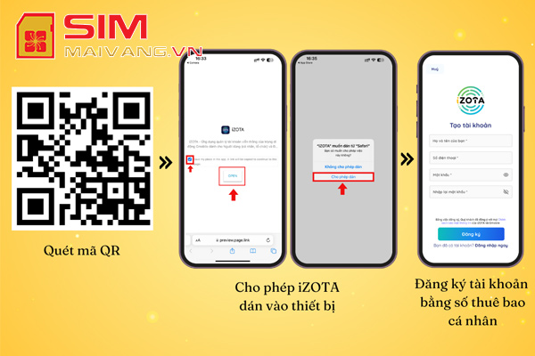 Cách đăng ký sim học sinh Gmobile bằng ứng dụng iZOTA