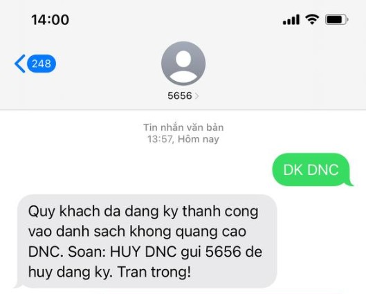 Chặn tin nhắn rác với đầu số 5656