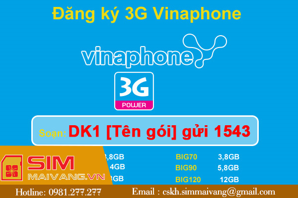 Cách đăng ký 3G Vinaphone rẻ nhất hiện nay