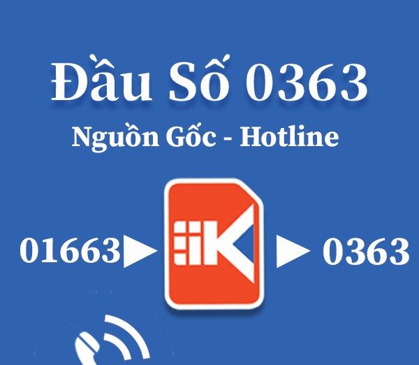 Đầu sim số 0363 đẹp thuộc nhà mạng Viettel