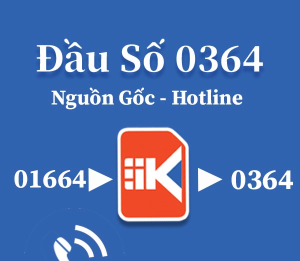 Đầu sim số 0364 rất đẹp thuộc nhà mạng Viettel