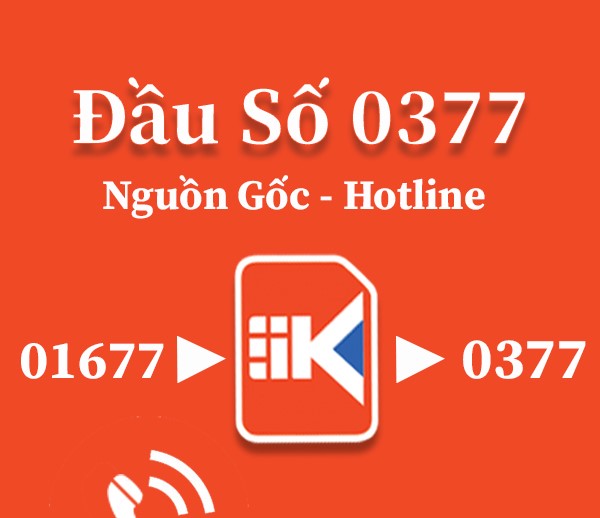 Đầu số sim số đẹp 0377 thuộc nhà mạng Viettel