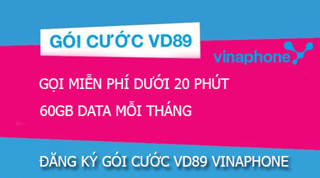 Gói cước VD89 Vinaphone với nhiều ưu đãi