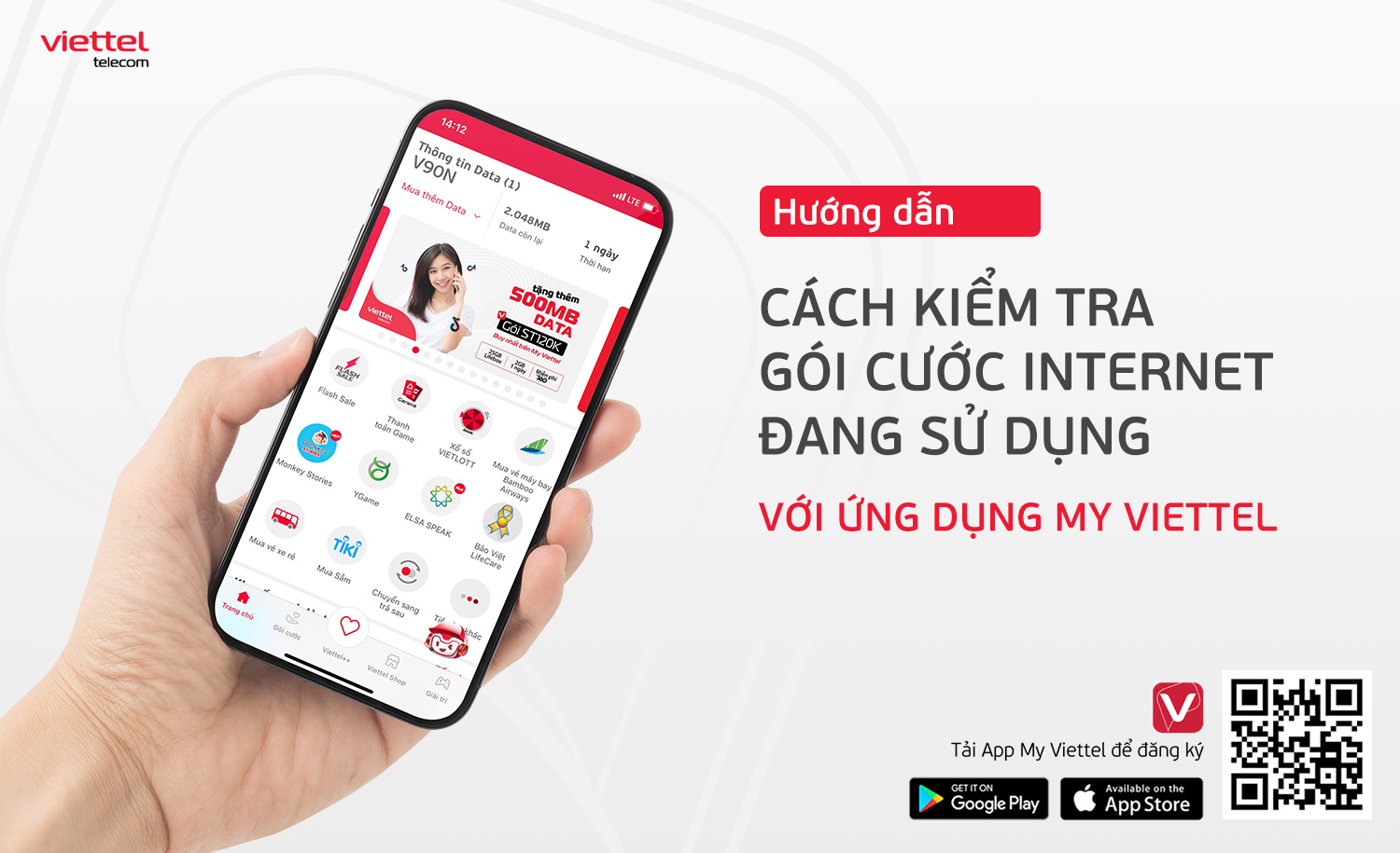 Nhiều tính năng trên My Viettel cho bạn lựa chọn