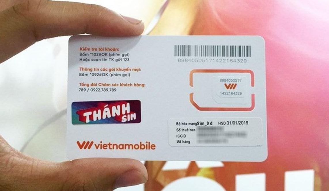 Xem lại số điện thoại Vietnamobile trên card