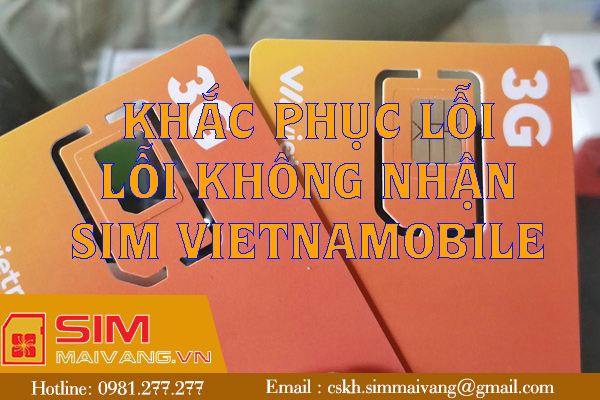 Làm thế nào khi gặp lỗi không nhận sim Vietnamobile?