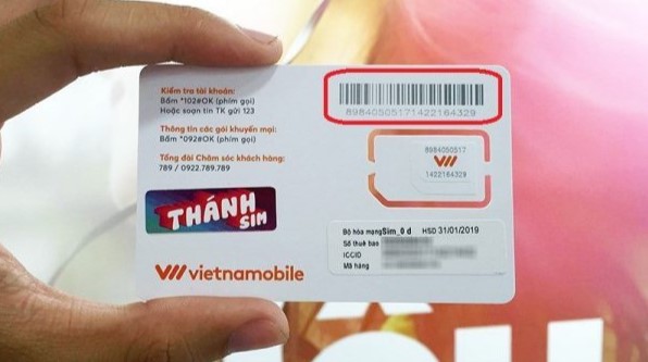 Xem số seri sim Vietnamobile nằm ở đâu