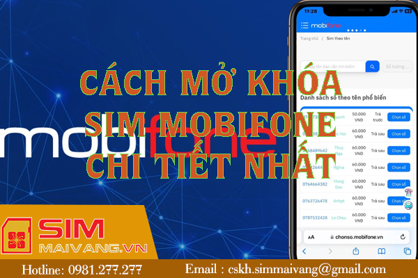 Cách mở khóa sim Mobifone chi tiết nhất