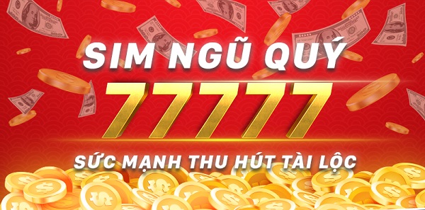 Sim ngũ quý 77777 đem lại may mắn và tài lộc