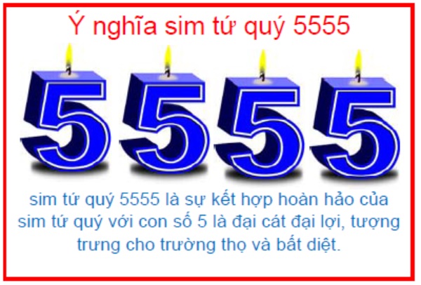 Ý nghĩa sim tứ quý 5555