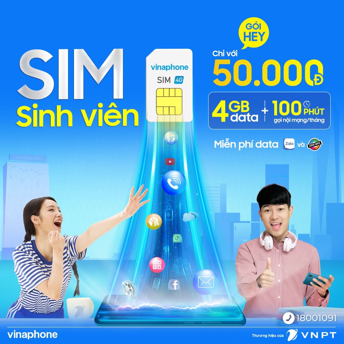 Các ưu đãi khi đăng ký sim sinh viên vinaphone